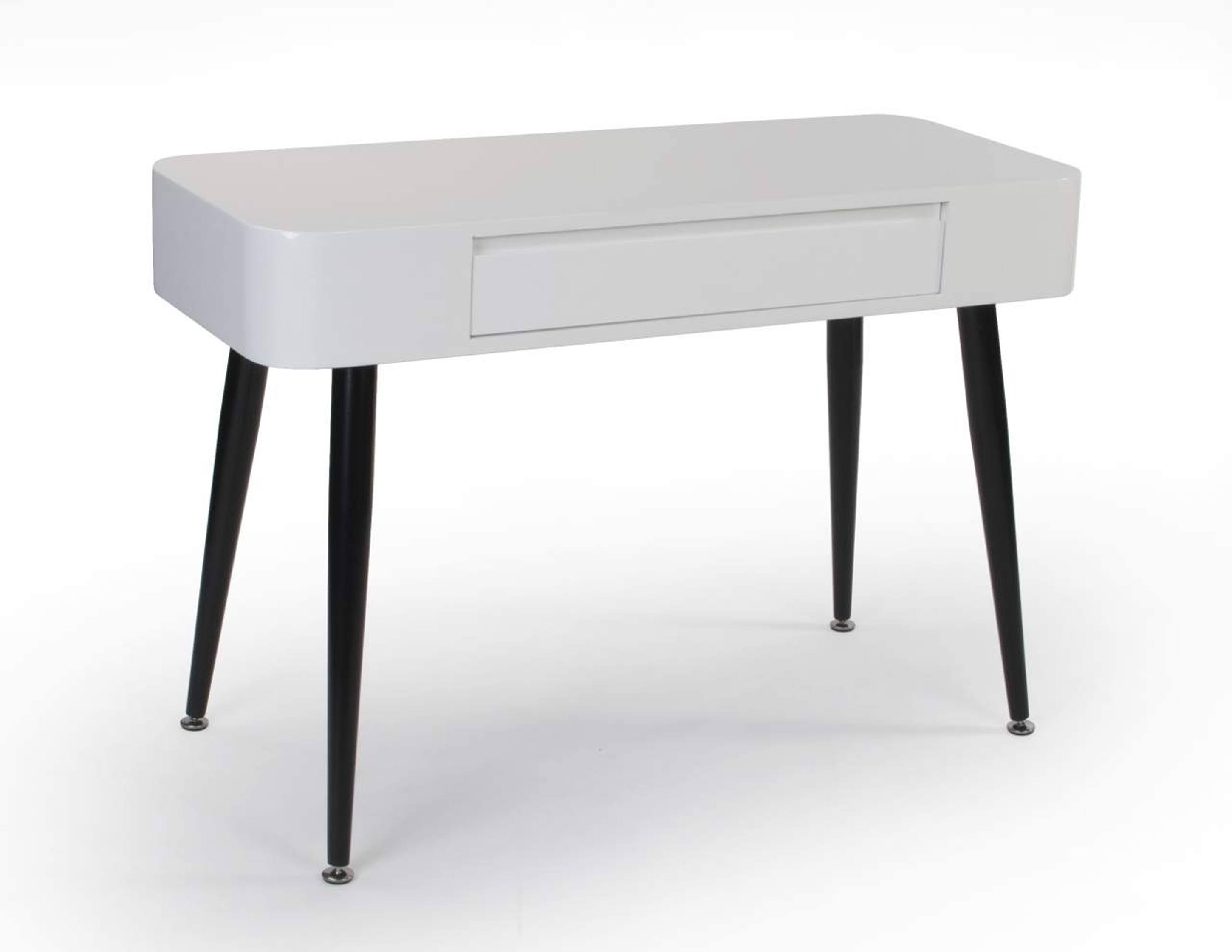 4D Concepts u0026 White Console Desk with Drawer Black
