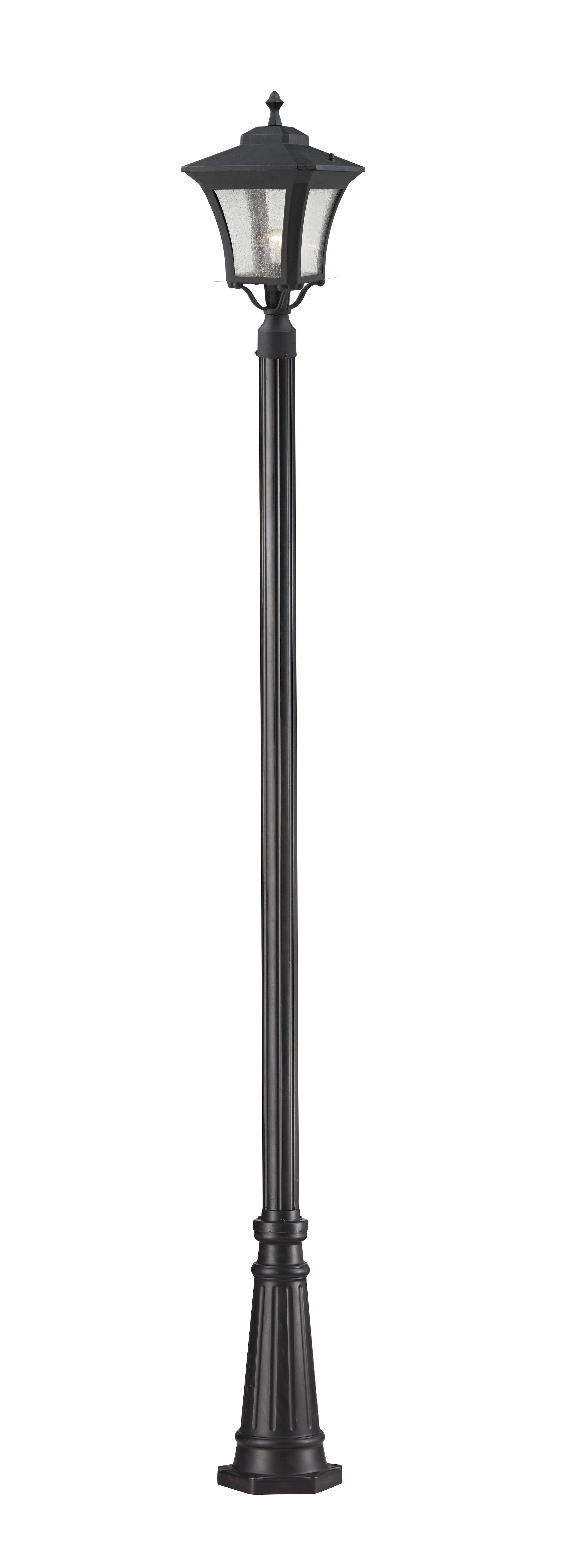 Z-Lite 535PHM-519P-BK Waterdown 1 Light Outdoor Post Light, Sand Black