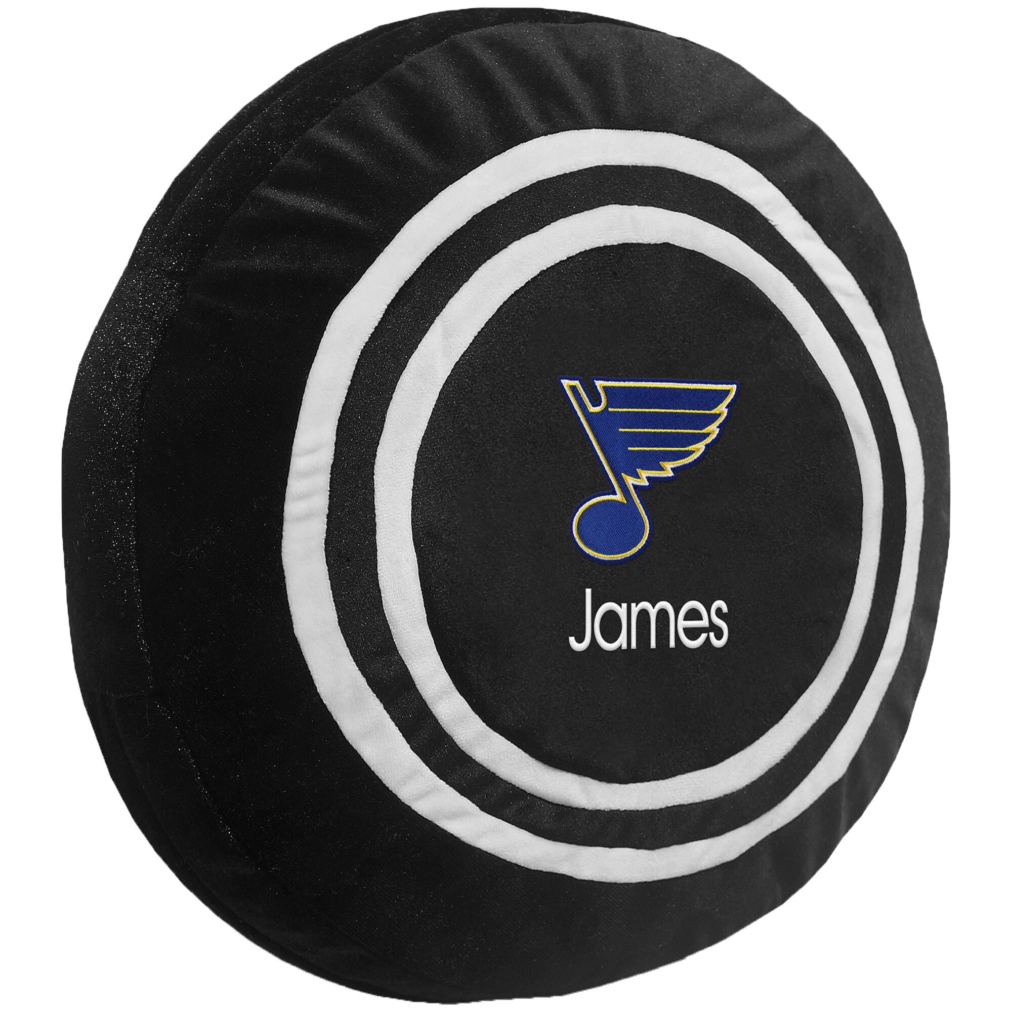 Black St. Louis Blues Personalized Plush Hockey Puck
