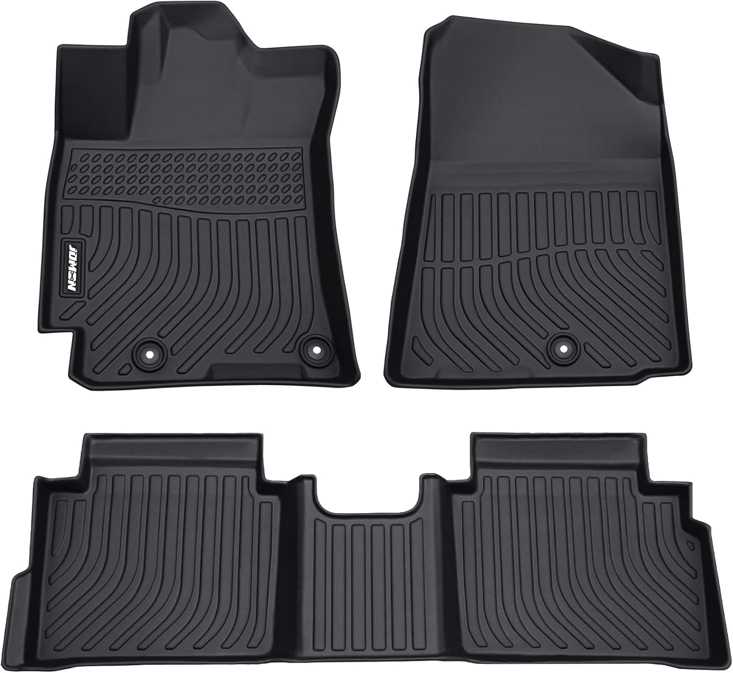JDMON All Weather Floor Mats Compatible with 2019-2022 Kia Forte, 2 Row Front & Rear Custom Fit Car Floor Liner Set Black