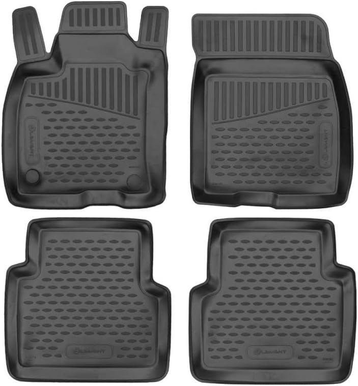 Fits 2020-2022 Ford Escape Floor Mats Front & 2nd Row Seat Liner Set (Black)
