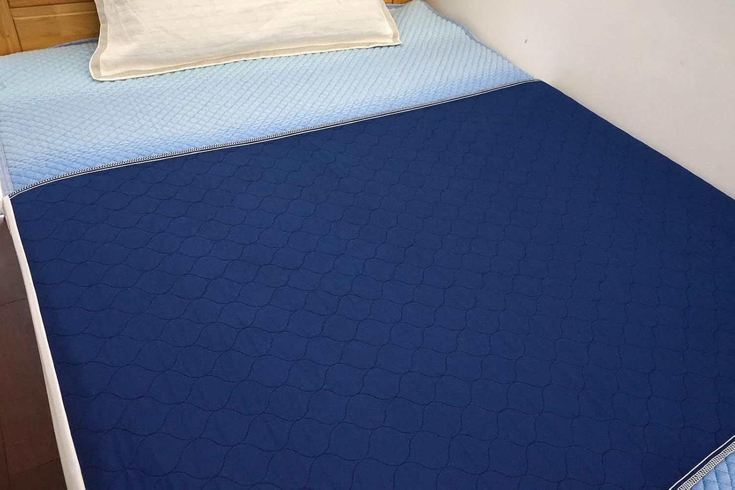 Jadefun 2 Pack Reusable Washable Bed Pads Fit Queen Bed 34X60 Absorbent Waterproof Quilted Cotton Top Underpad Tuckable Mattress Protector for Adult, Toddler ,Pet