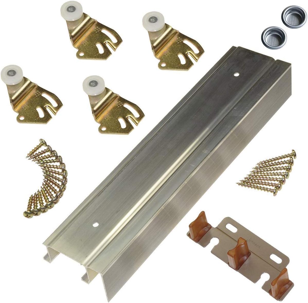 Johnson Hardware 2200F Twin Wheel Sliding Bypass Door Hardware 48