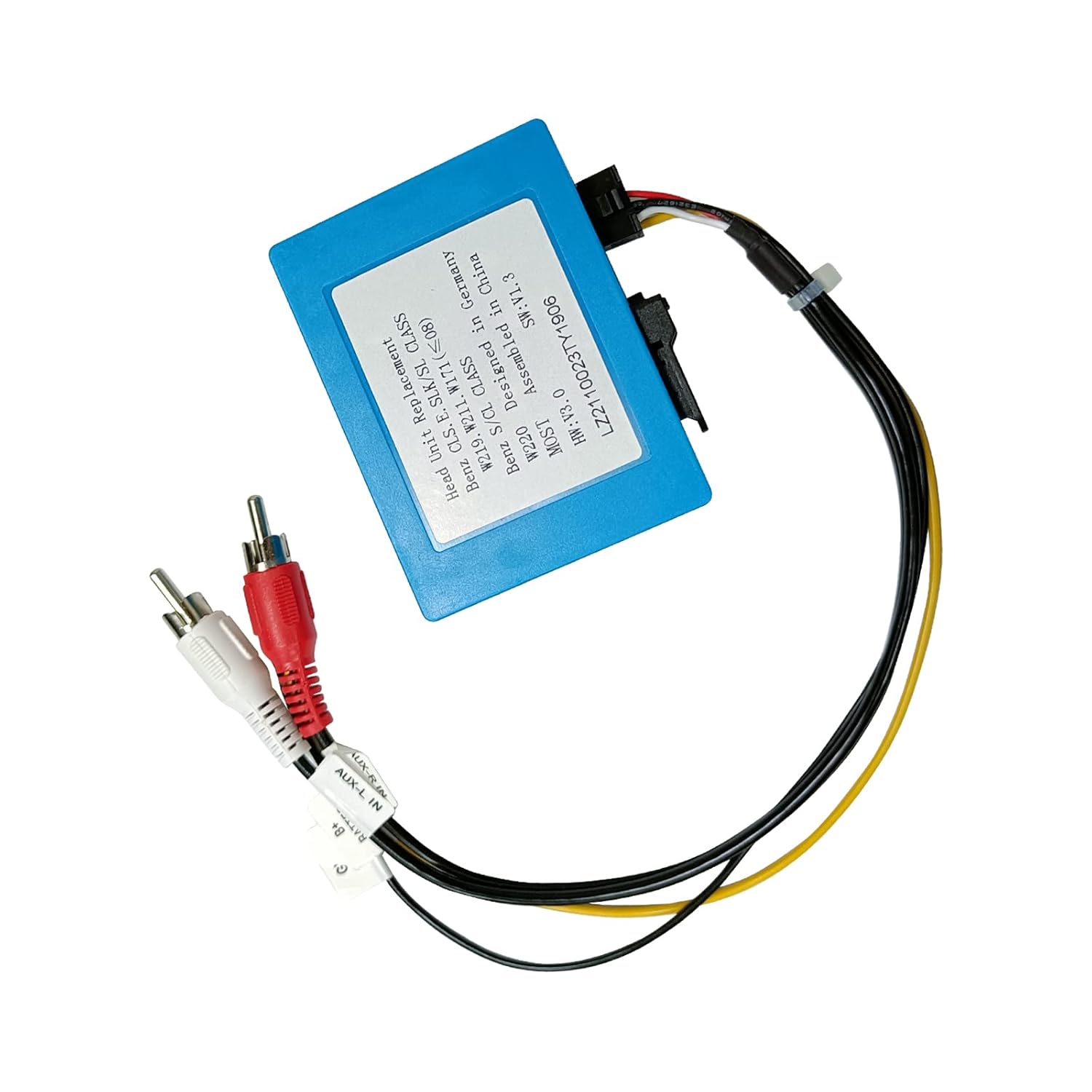 Fiber Optic Box Decoder Most Bus Based Systems for Head Unit Replacement Car Stereo Radio for Mercedes Benz E CLS SLK SL S CL Series (W219 W211 W171) (2003-2008)