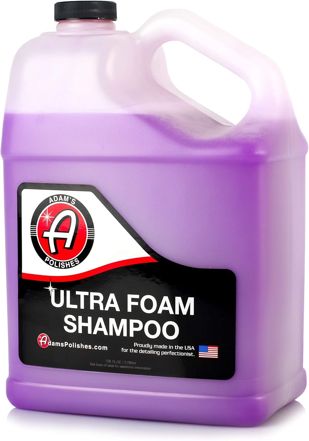 Adam's Ultra Foam Shampoo Gallon - Our Most Sudsy Car Shampoo Formula Ever - pH Neutral Formula For Safe, Spot Free Cleaning - Ultra Slick Formula That Wont Scratch or Leave Water Spots Pack of 2