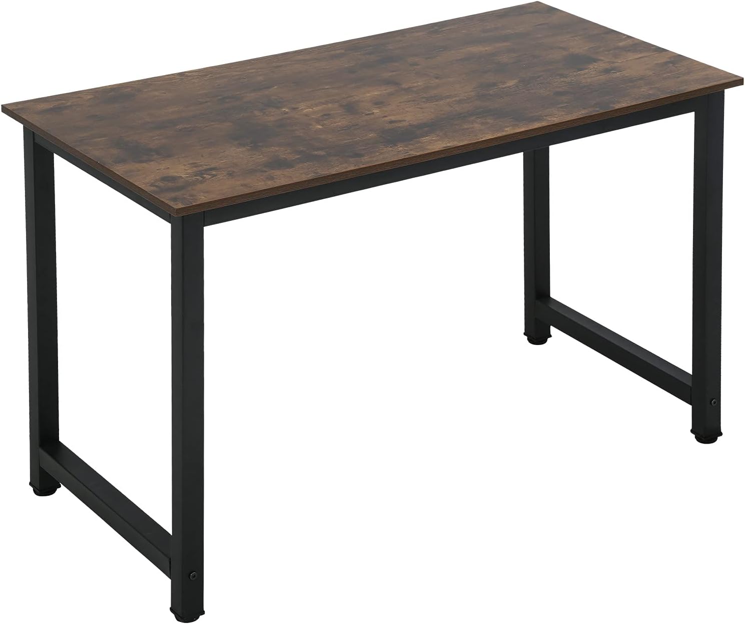 47 inch Computer Desk for Small Spaces Bedroom Wood and Metal Work Office Desk Black Modern Simple Writing Desk for Home Office Sturdy Student Desk,Vintage Pack of 2