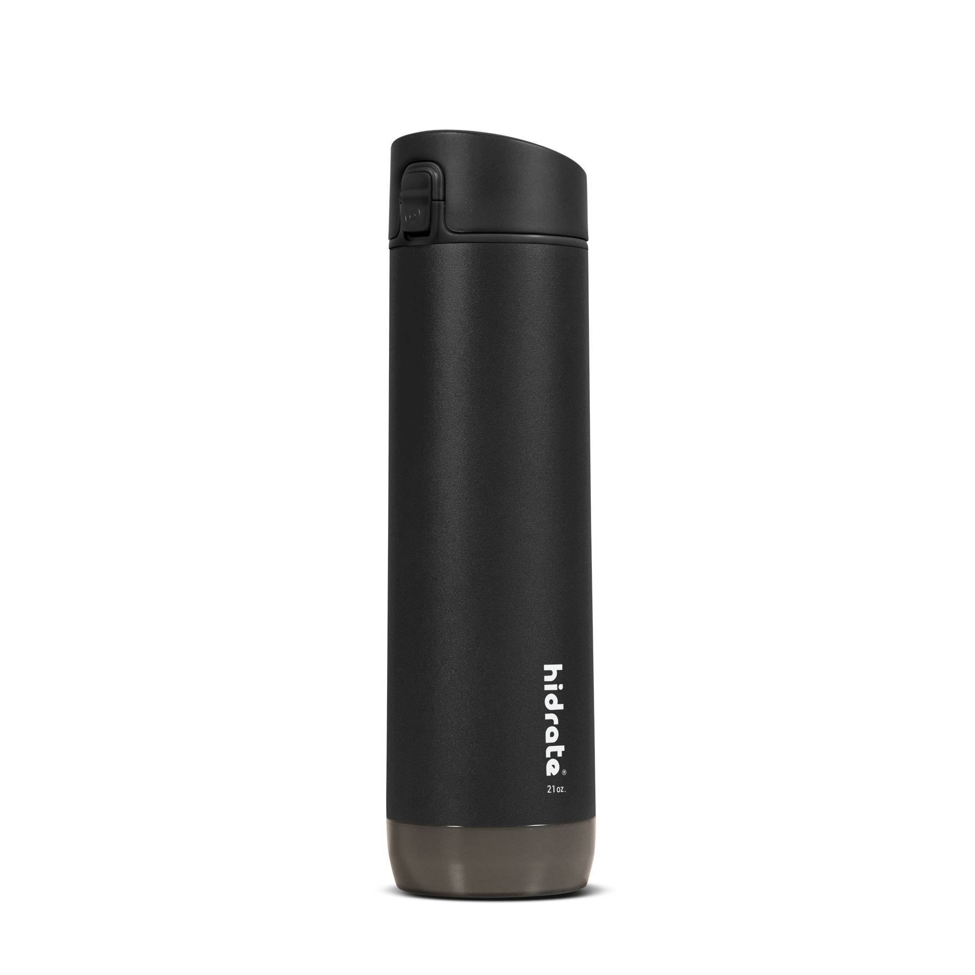 HidrateSpark Steel Smart Water Bottle, Black, 21 oz. (HI-006-002)
