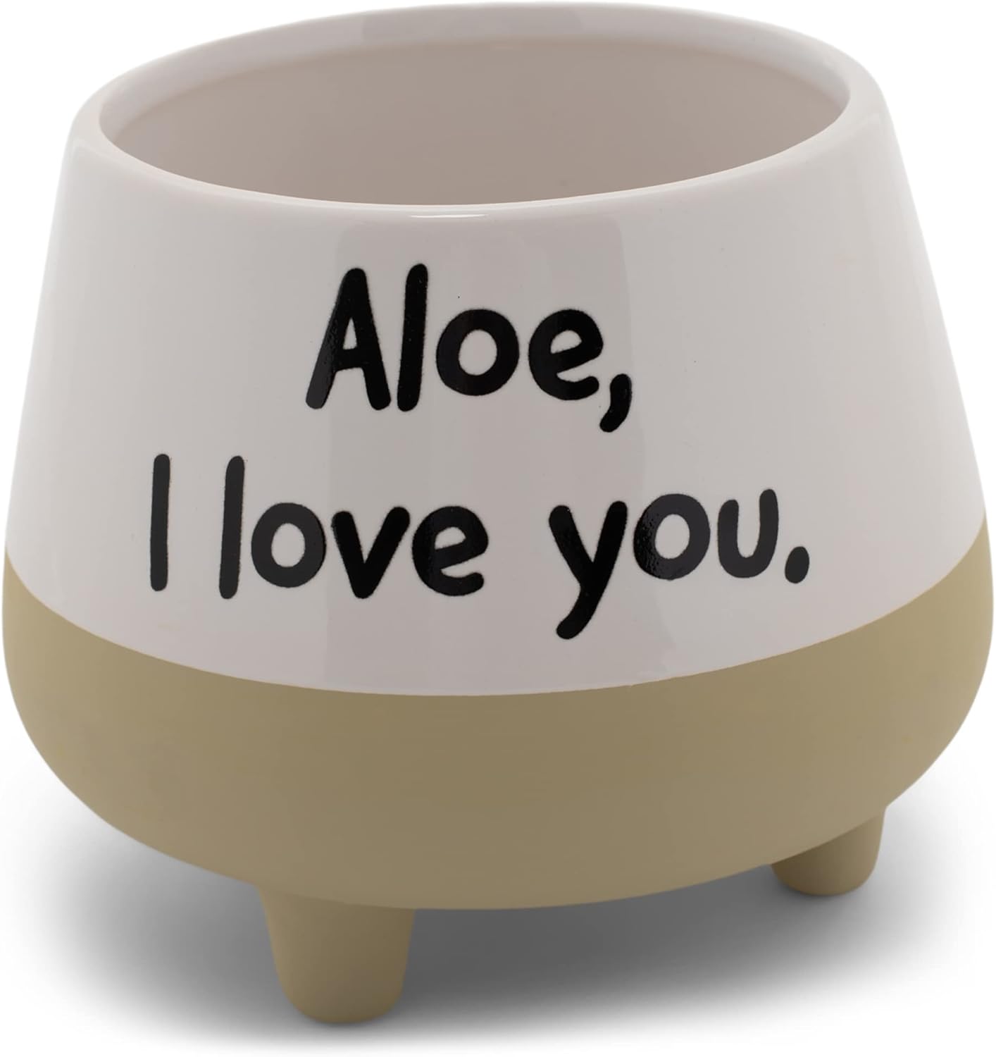 Napco 22226 'Aloe' Footed Cache, 3-inch Height, Ceramic