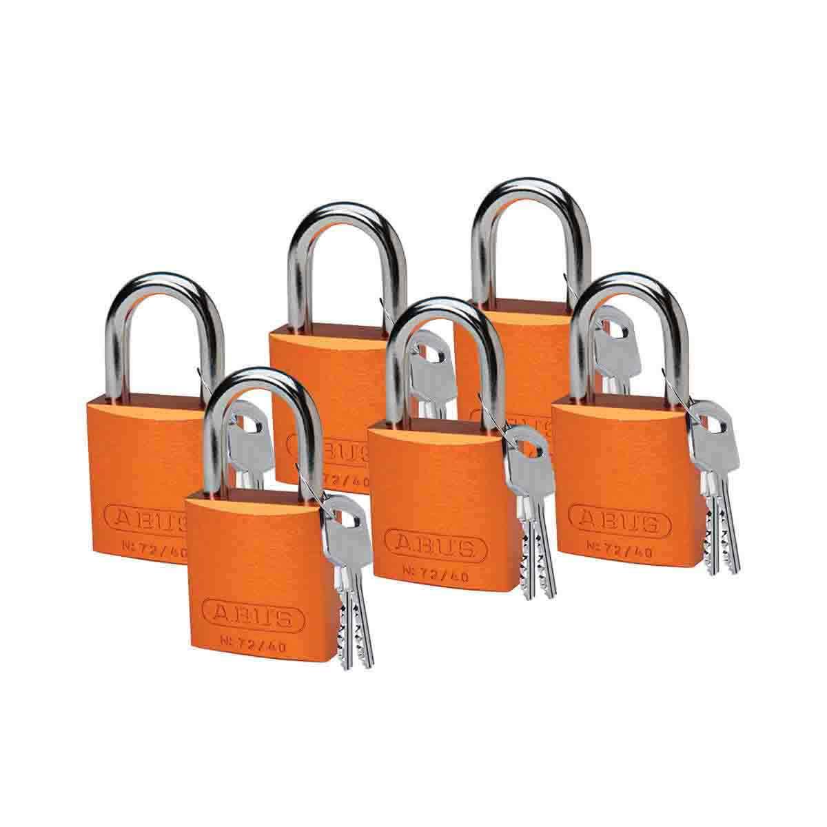 Brady 51368, Abus Orange Aluminum Padlock with 1x22 Shackle