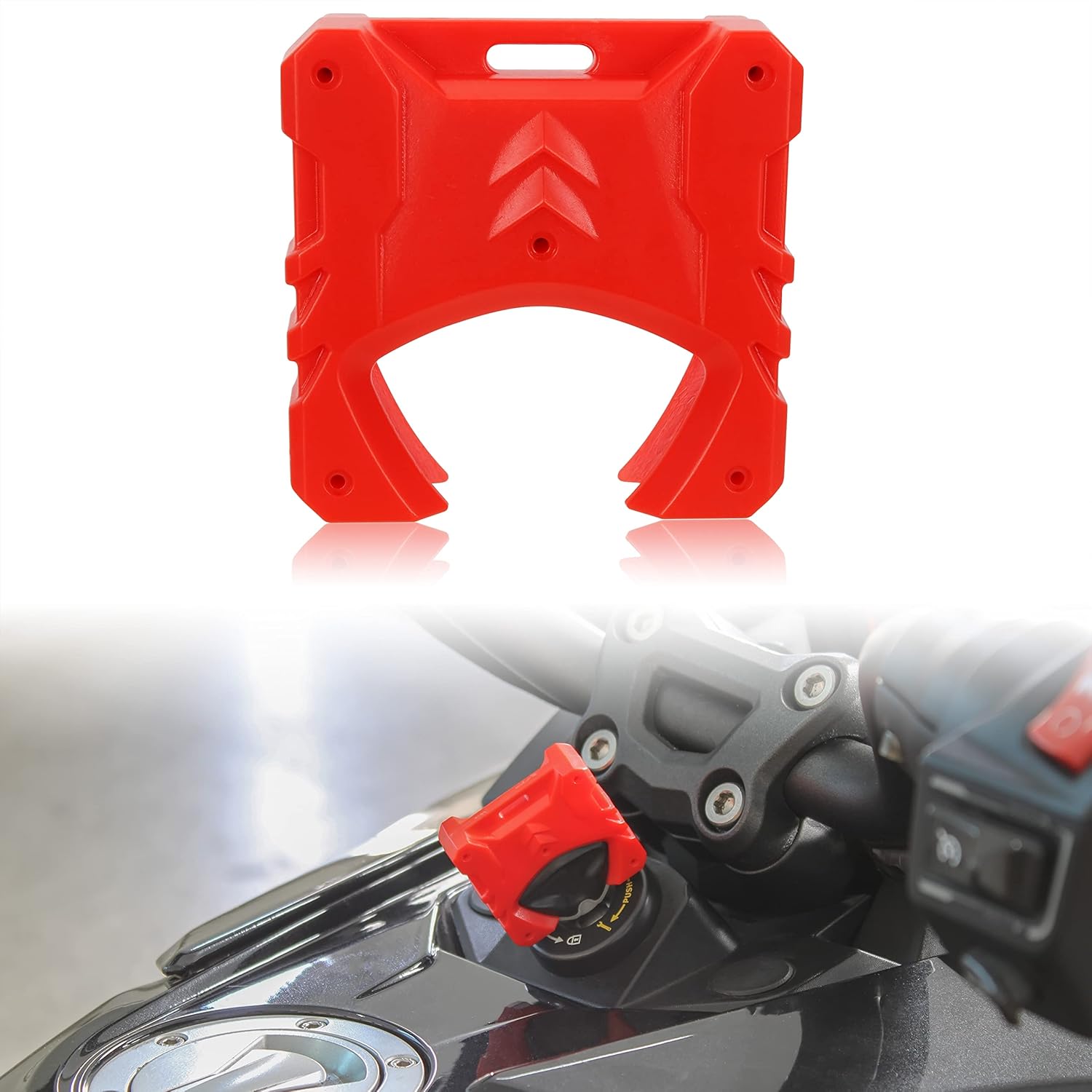 SAUTVS Sporty Key Holder for Can Am Spyder, Red Ignition Key Cover Case Shell Key Holder with Hole for Can-Am Spyder F3 RT RT-S ST RSi Accessories (1PCS)