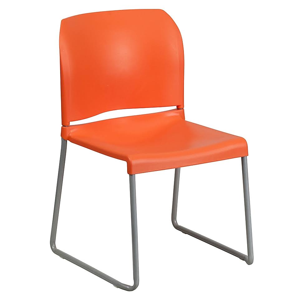 Flash Furniture Hercules Full Back Stack Chair in Orange