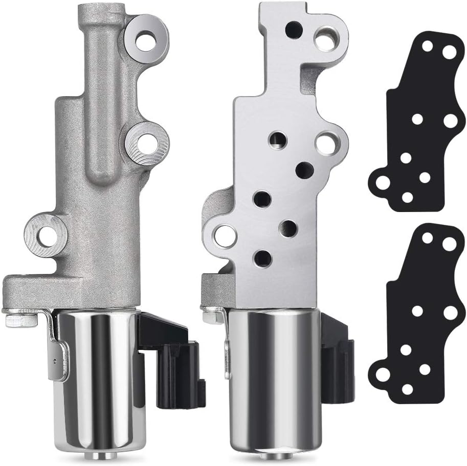 WMPHE Compatible with Solenoid Valve Nissan Altima, Frontier and More, VVT Variable Valve Timing Control Solenoid Left and Right Side Set Replaces OEM 23796-EA2OB & 23796-EA2OA