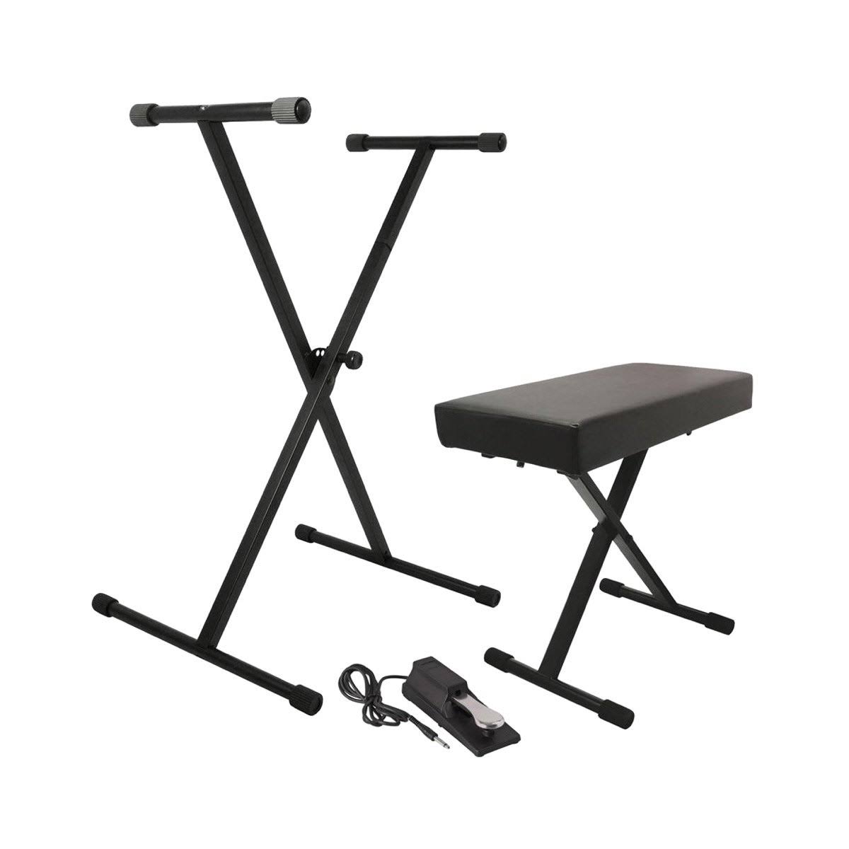 On-Stage KPK6550 Keyboard Stand/Bench Pack with KSP100 Sustain Pedal