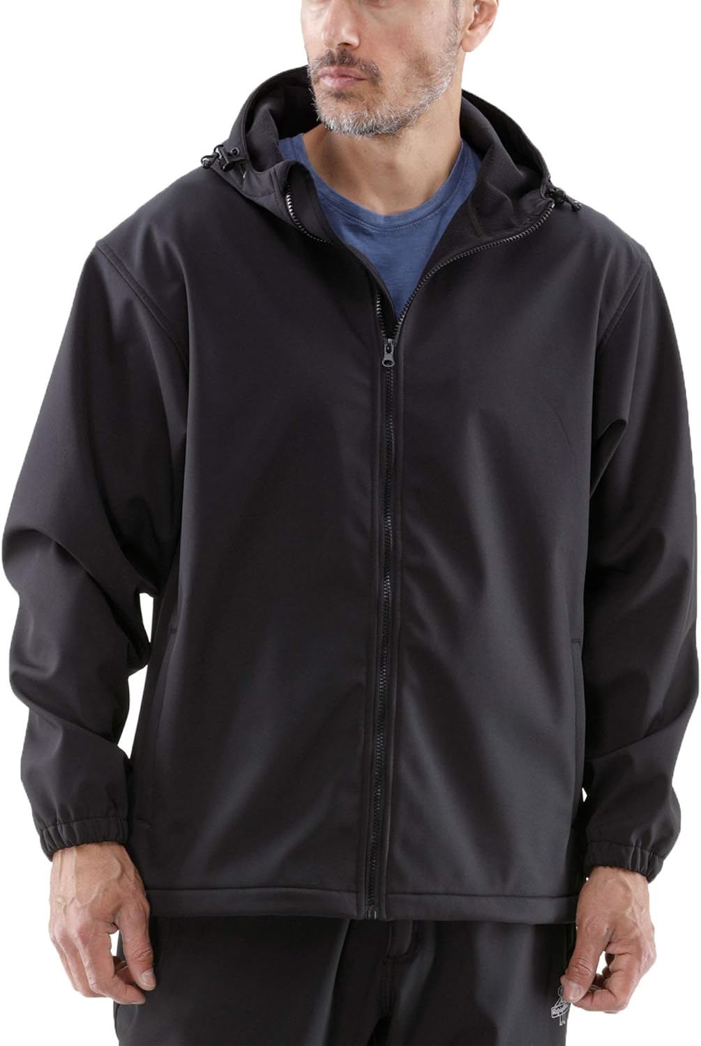RefrigiWear Lightweight Water-Resistant Warm Insulated Softshell Jacket with Hood