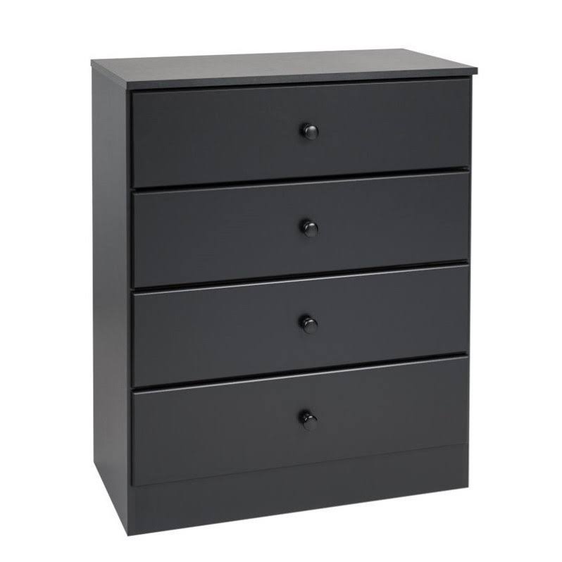 Atlin Designs 4 Drawer Chest in Black