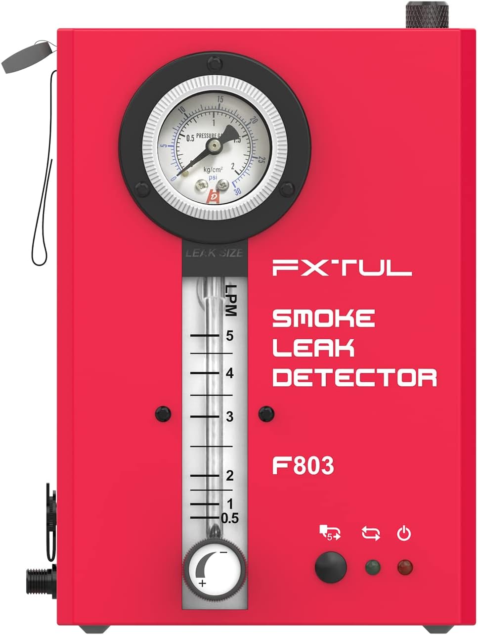 FXTUL Automotive Smoke Machine Leak Detector, Fuel Pipe System Leakage Tester with Dual-Modes 12V EVAP Leak Down Tester with Flow Meter & Pressure Gauge for All Vehicles