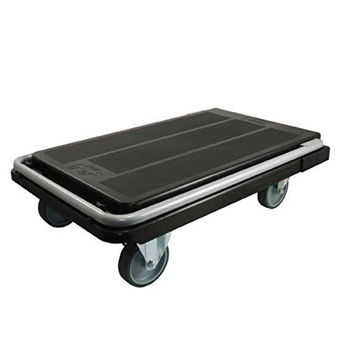 Deflecto Foldable Platform Cart Dolly, Heavy Duty Casters, 500 lb Capacity, Black