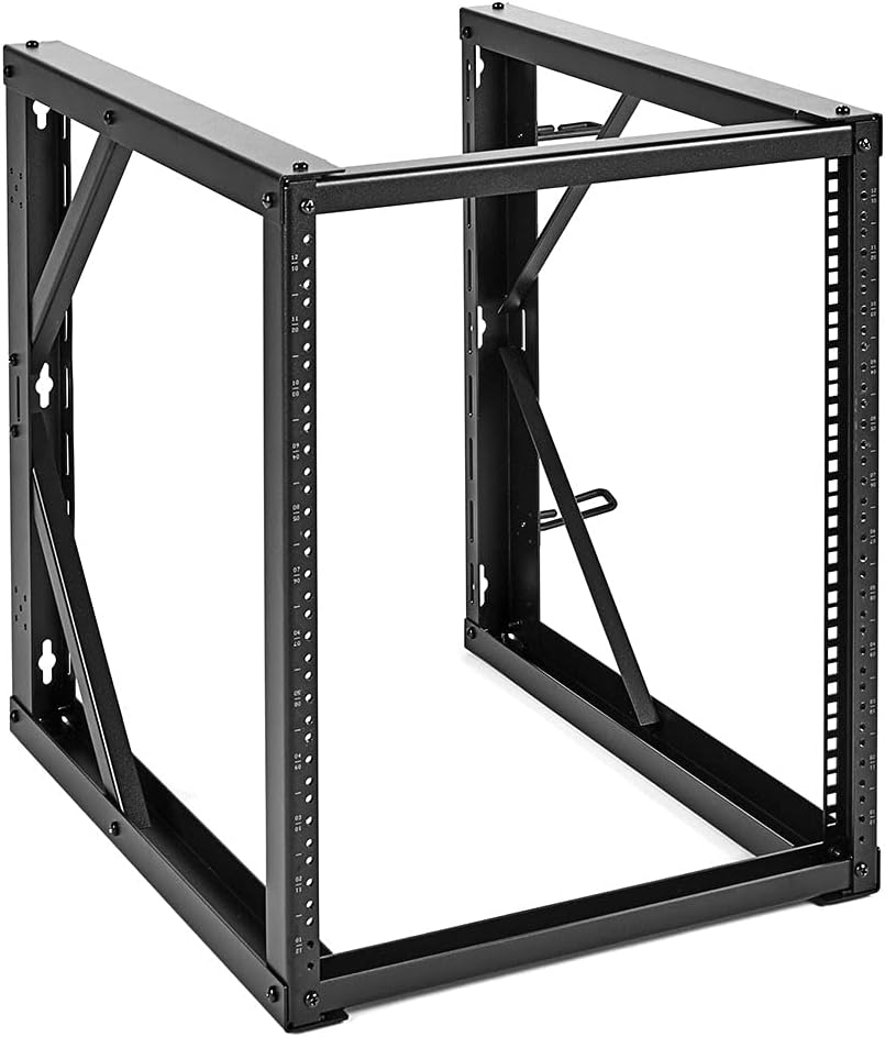 NavePoint 12U Wall-Mount Open Frame Network Equipment Rack, 24.81 Inch Depth, AV Rack, Home Network, 19