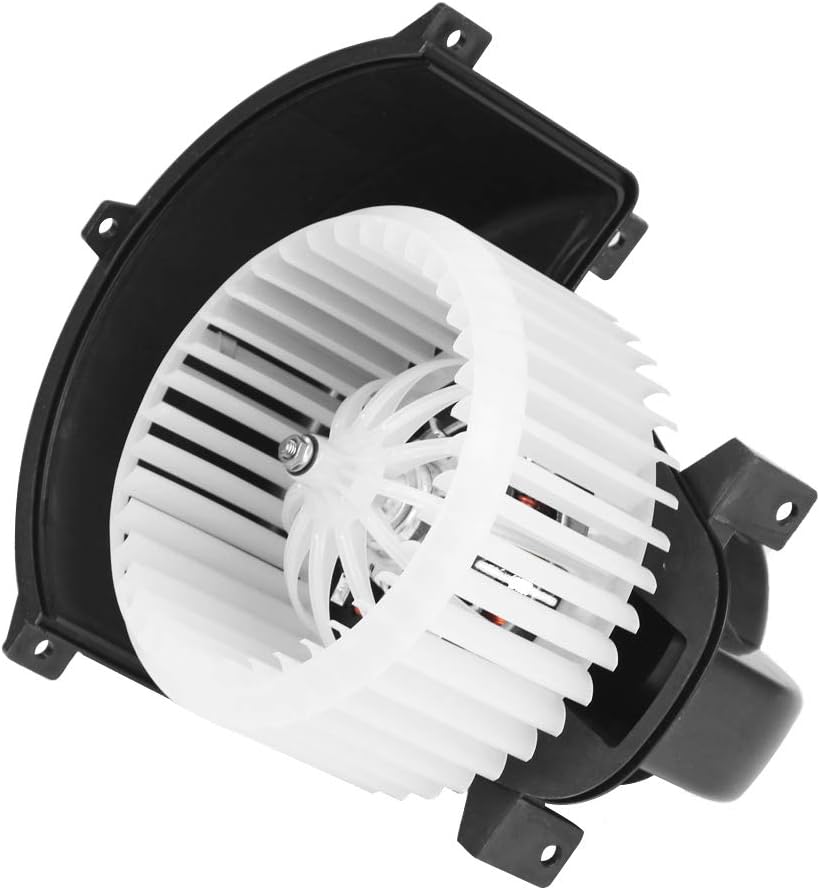 AC Heater Blower Motor Fan White with Cage - Compatible with Volkswagen & Audi Vehicles - Touareg 2004, 2005, 2006, 2007, 2008, 2009, 2010, Q7 07-15 - Replaces 7L0 820 021 Q, 700262, 7L0-820-021-Q Pack of 2