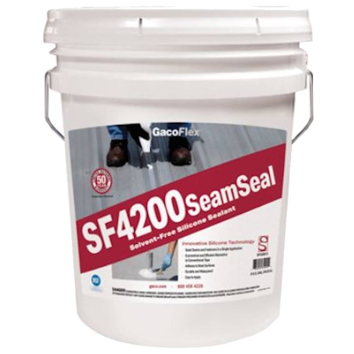 5 Gal Gaco SF4200-5 White GacoFlex SeamSeal Solvent-free Silicone Sealant