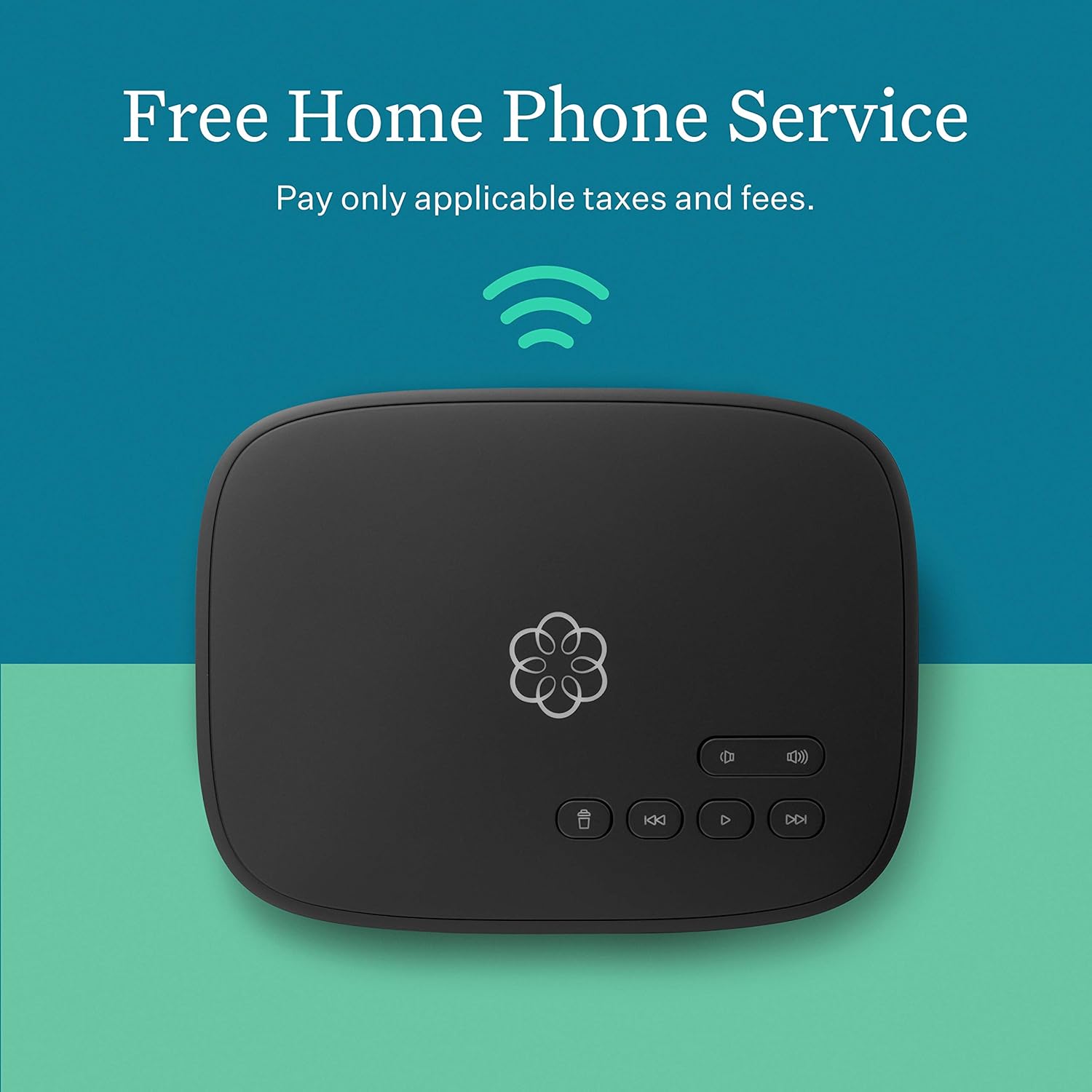 Ooma Telo Air 2 VoIP Free Home Phone Service with wireless and Bluetooth connectivity. Affordable Internet-based landline replacement. Unlimited nationwide calling. Low international rates,Black Pack of 2