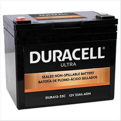 Duracell Ultra 12V 33Ah AGM General Purpose SLA Battery with C Terminals