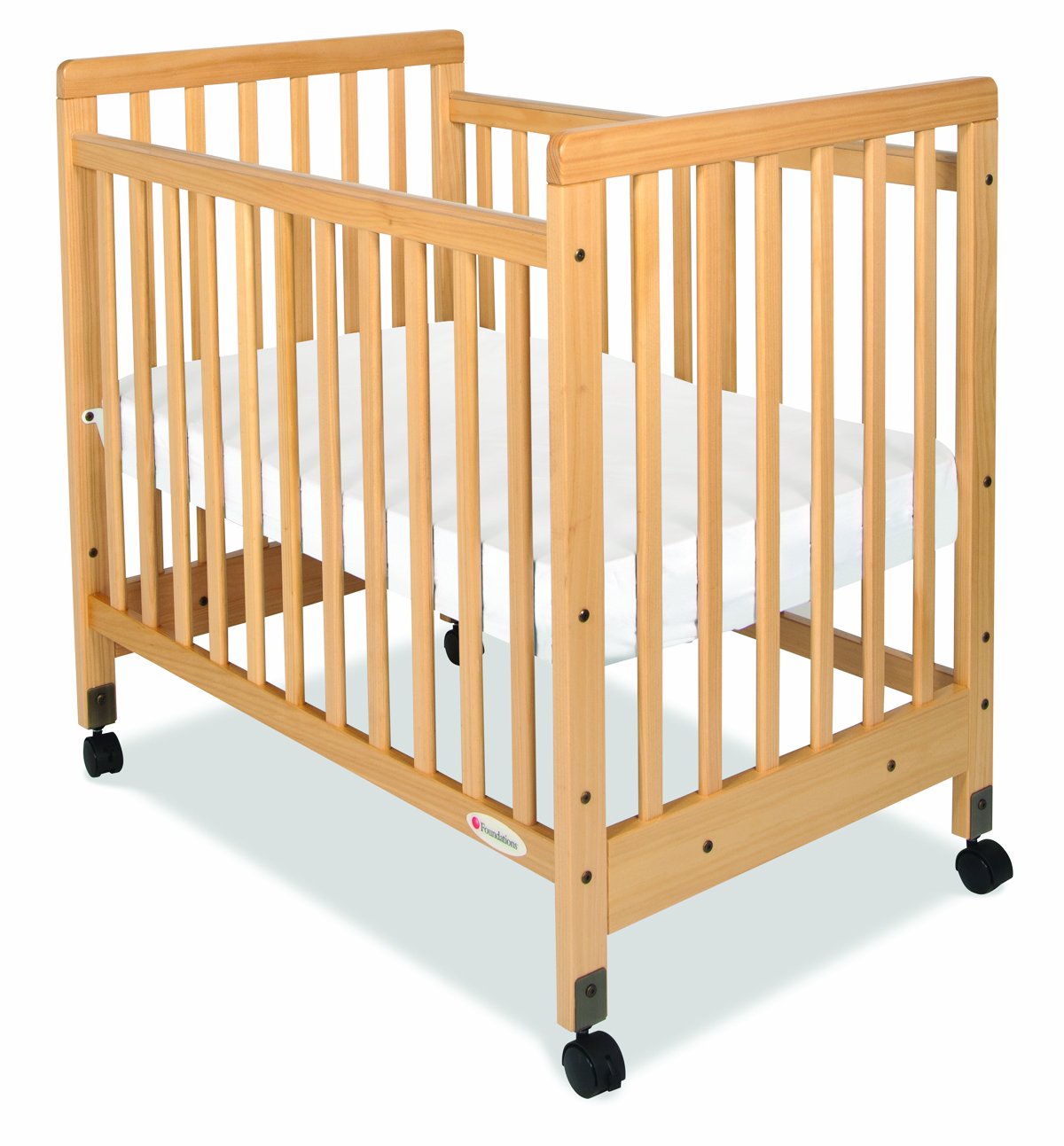 Foundations SafetyCraft Compact Size Slatted Crib, Natural