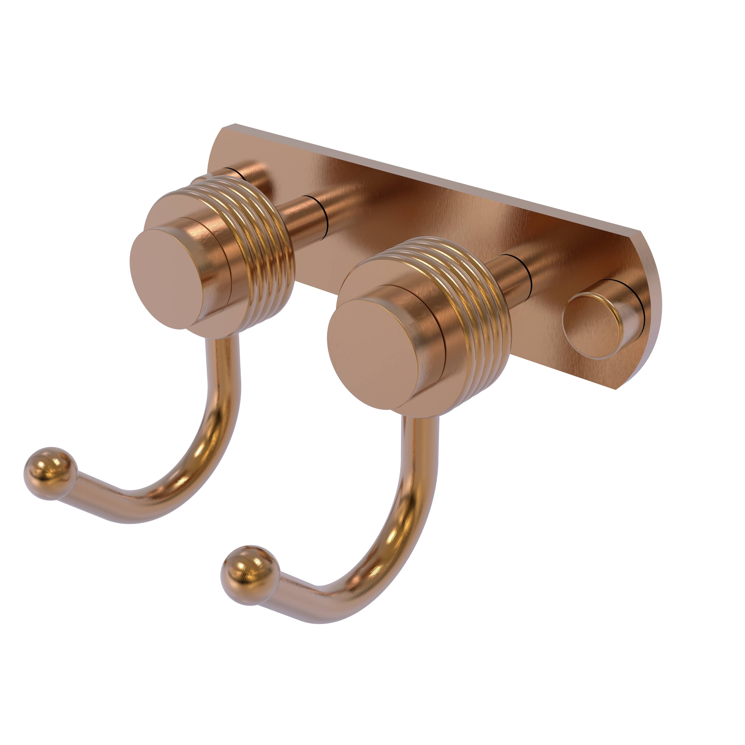 Allied Brass Mercury Collection 2 Position Multi Hook with Groovy Accent - Brushed Bronze