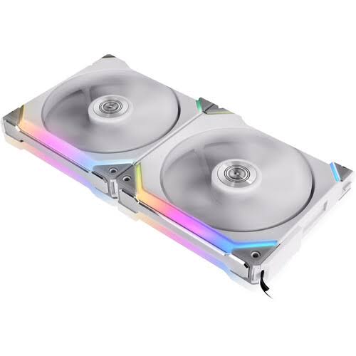 Lian-Li Uni SL140 Addressable RGB White 140mm Fan Dual Pack with Controller SL140-2W
