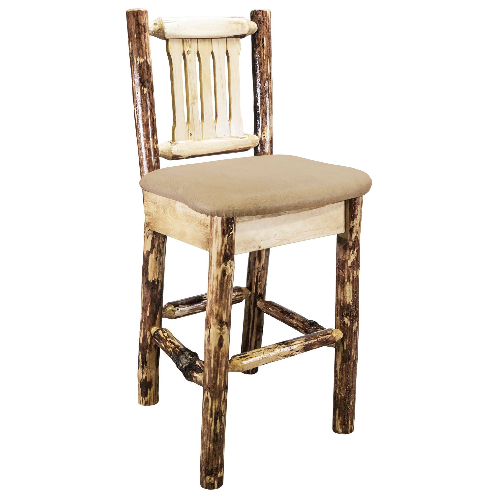 Montana Woodworks 30 in. Glacier Country Barstool Buckskin Pattern