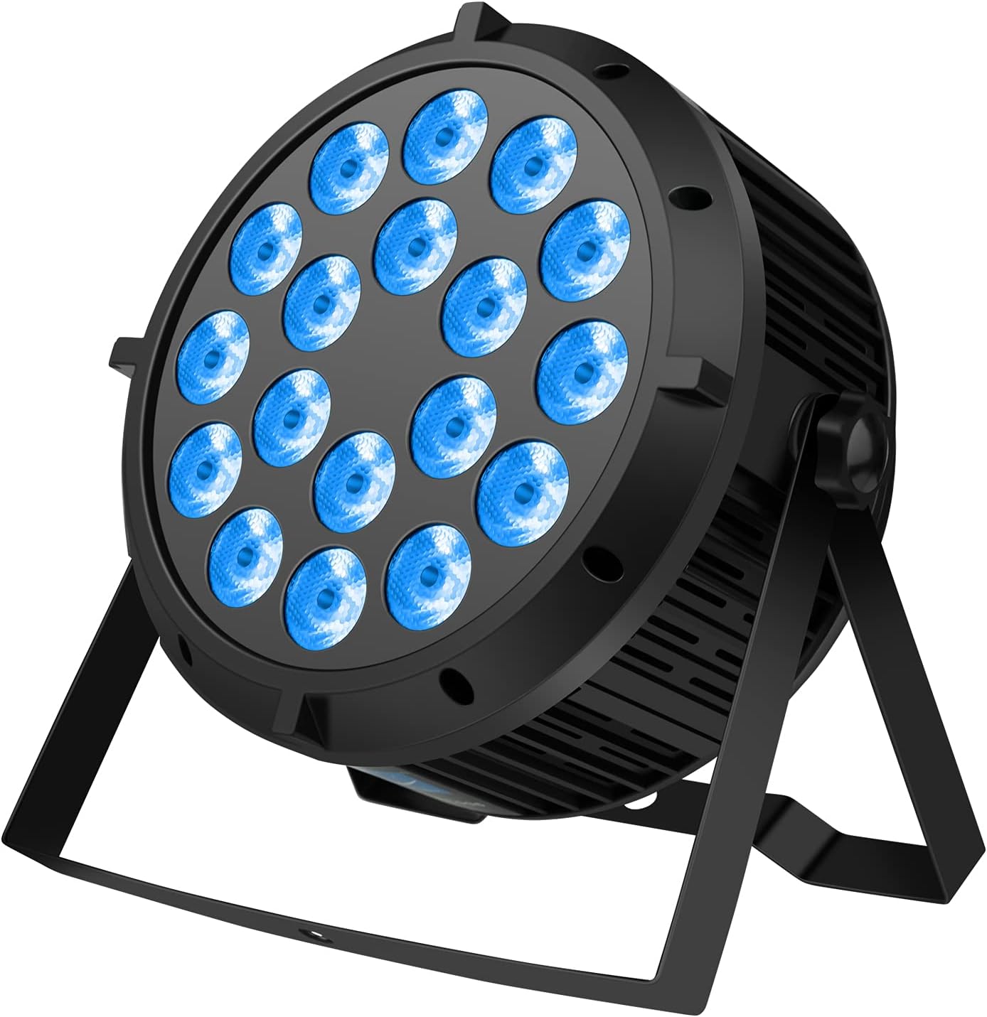 SevenStars DJ Lights RGBWA + UV 6 in 1 LED Stage Lights, 18 x 10W DMX DJ Disco Lights Sound Activated, Wash Lights Strobe Lights for Parties, Wedding, Church, KTV, Disco, Club Stage Lighting(1 Pack)