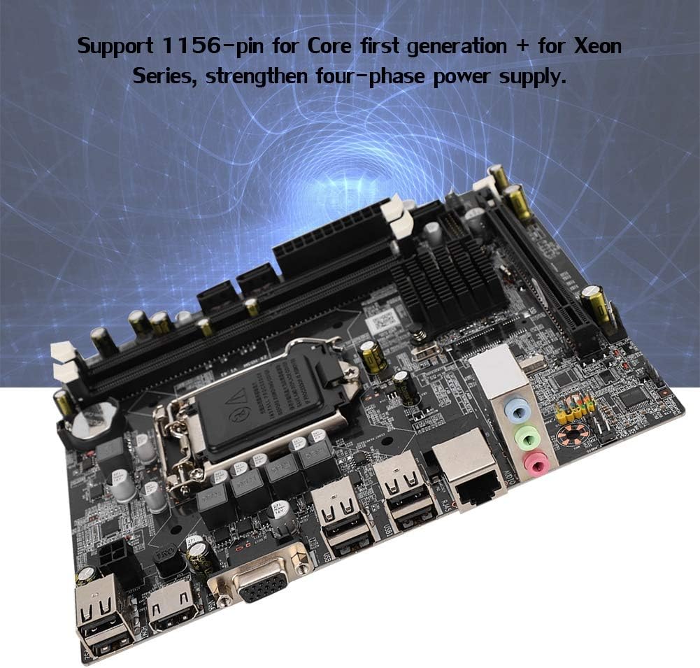 Motherboard,H55M-USB LGA1156 DDR3 1333/1066 Memory, HDMI HD/Network Cable/PCI-E/SATA Interface, VGA/ USB2.0/Audio Port /DDR3 Memory Slot/USB Slot