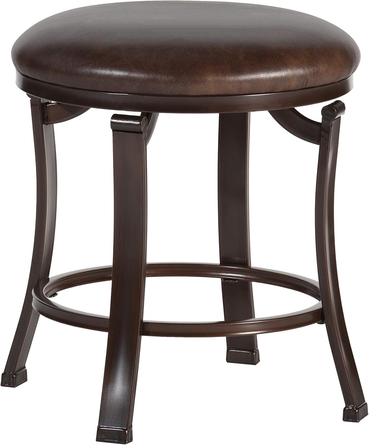 Hillsdale Furniture Hastings Backless Vanity Stool, Antique Brown