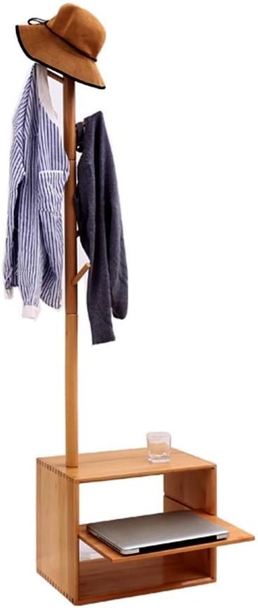 HLR-Coat Racks Free Standing Coat Stand Multifunctional Clothes Shoes Rack Entryway Organizer Hat Umbrella Bag Stand Big Storage Wood Multicolor 16545 cm Wood (Color : A)