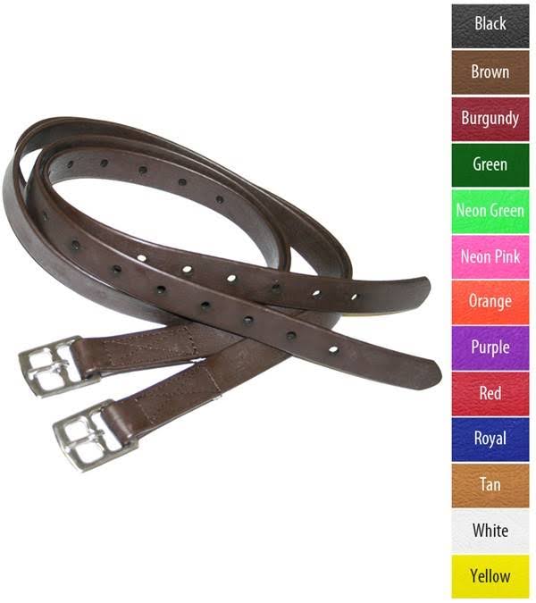 Jacks 79-BR-60 Beta Stirrup Straps Brown - 60 in.
