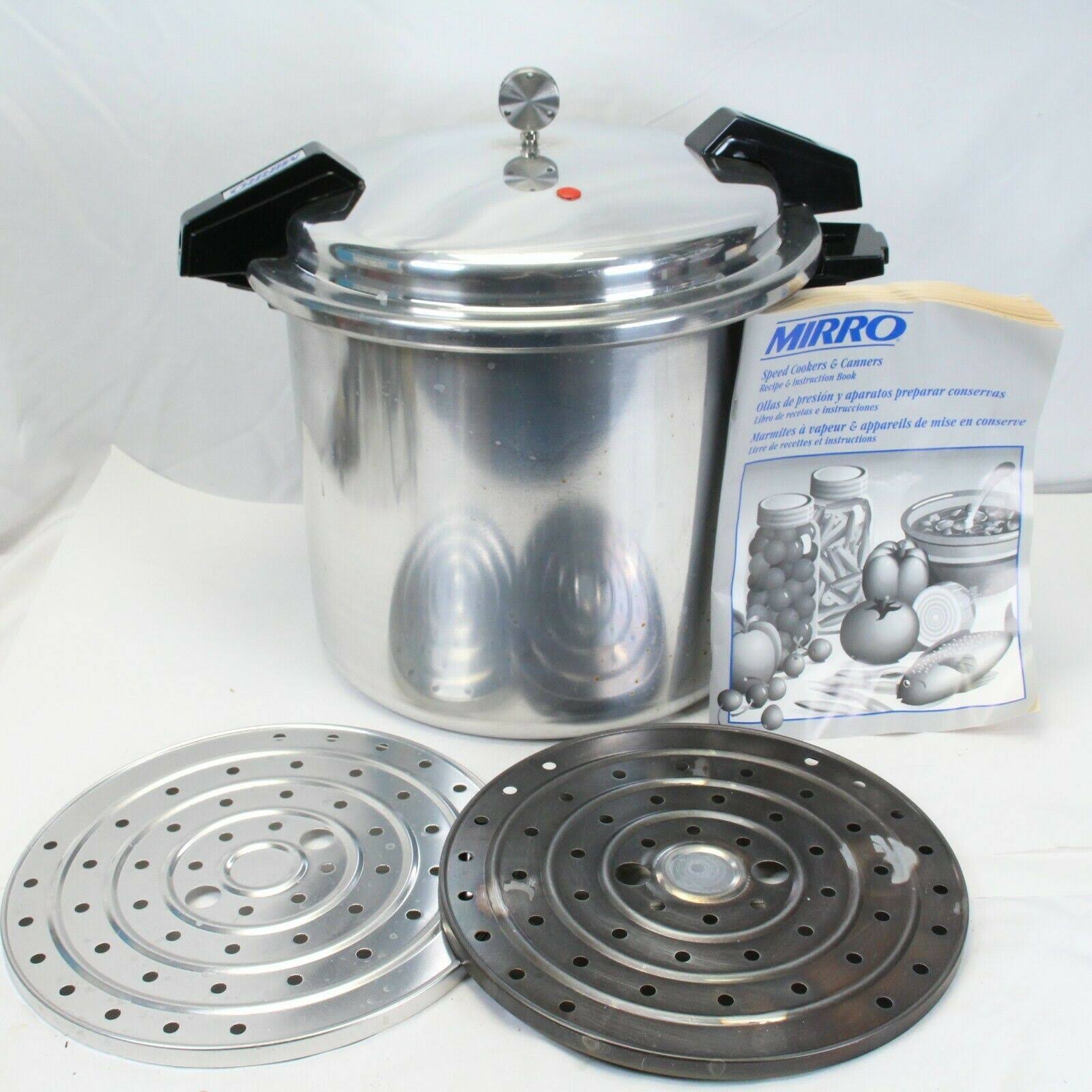 Mirro Matic 22 qt Pressure Cooker Canner 2 Racks M-0522 with Booklet