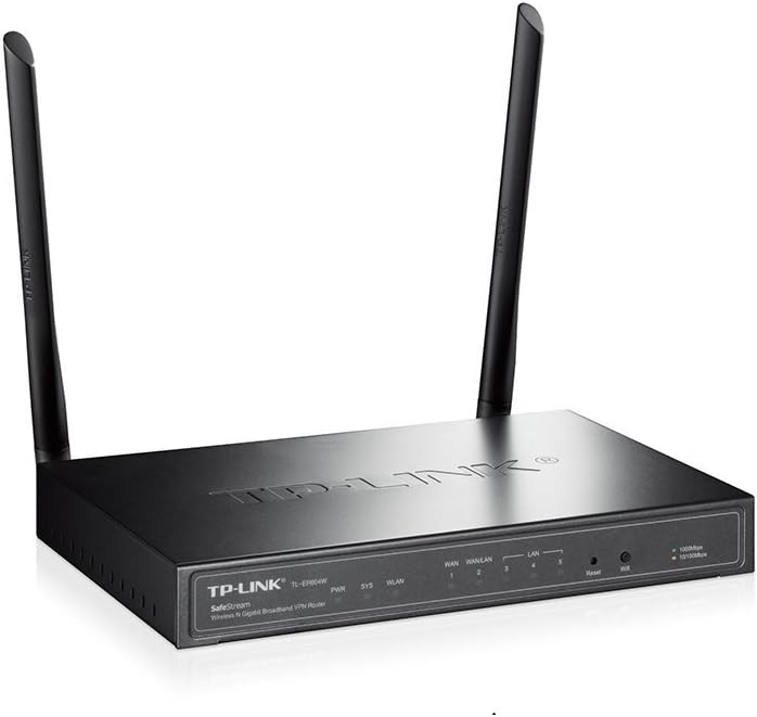 TP-Link SafeStream TL-ER604W Wireless N300 Gigabit Broadband Desktop VPN Router, 120M NAT throughput, 10k Concurrent Sessions, 256 DHCP Clients, 20 VPN Tunnels (Renewed) Pack of 2