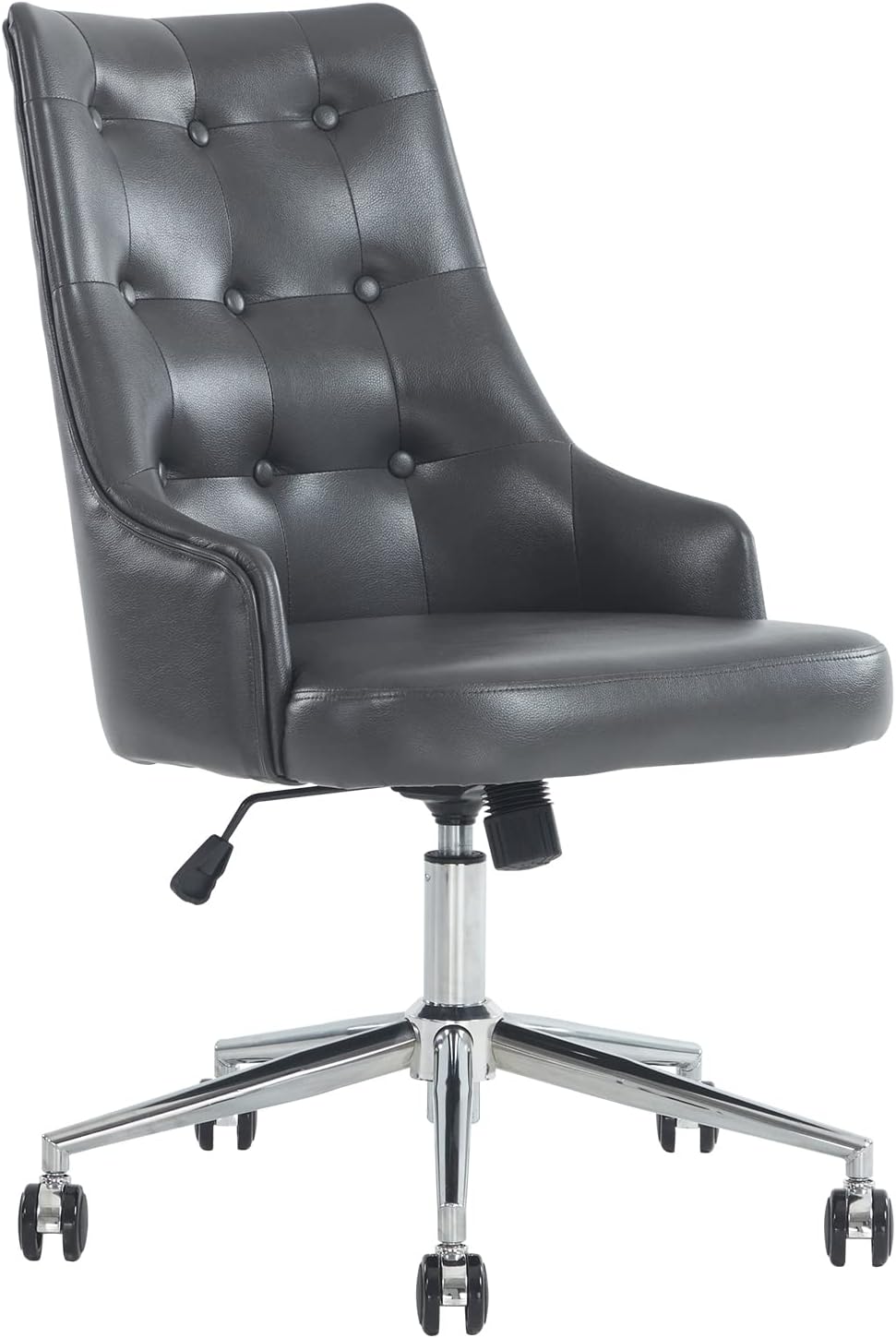 DMF Furniture Home Office Chair with High Back, Modern Design Velvet Desk Task Chair with Arms in Study Bedroom,Light Pink