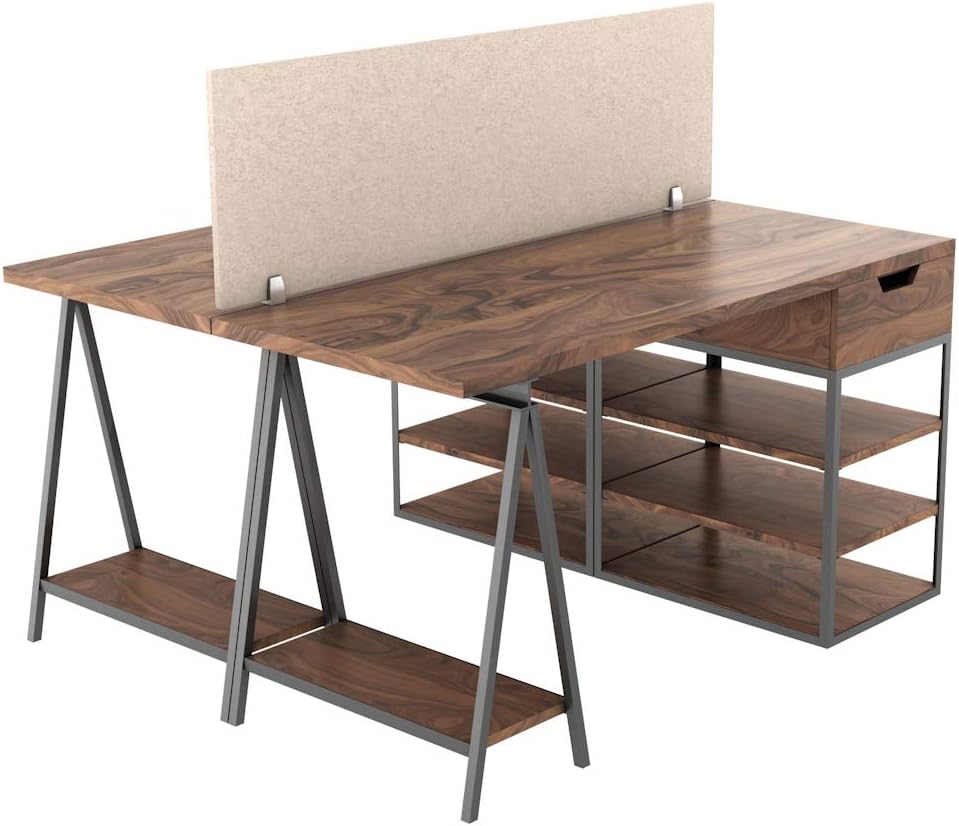 Obex Base Acoustical Desk Mounted Screen Privacy Panel, 24