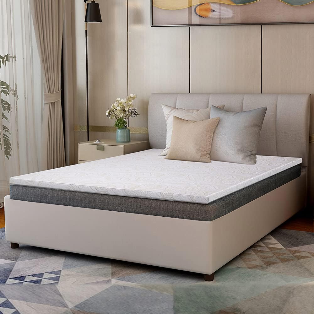 Gel Memory Foam Mattress Topper, 2 Inch Bed Topper for Queen Size Bed Pack of 2