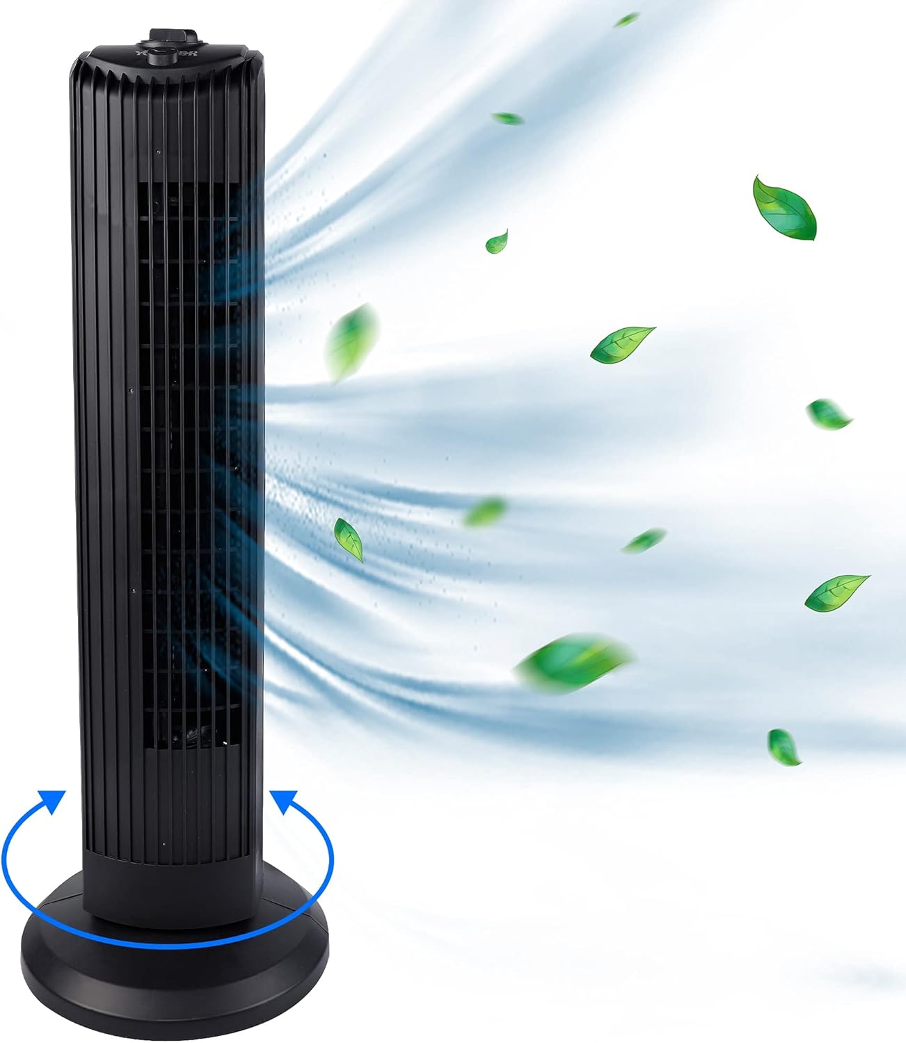 yosager Tower Fan, 28 Inch 60&deg; Oscillating Cooling Fan Powerful Floor Fan, 3 Speeds, Stand up Tower Fan, Standing Fans Space Saving Slim Design for Home Bedroom Office