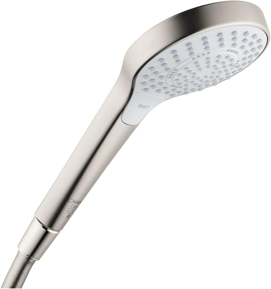 hansgrohe Croma Select S Easy Install 4-inch Handheld Shower Head Modern 3 SoftRain, IntenseRain, Pulsating Massage 26801401 Pack of 2
