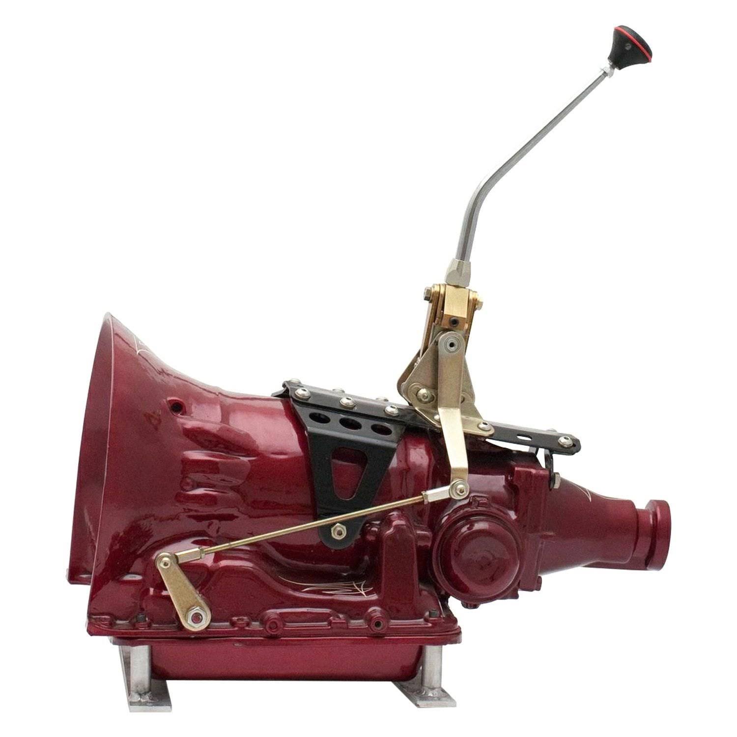 American Shifter GM 200R4 Single Action Automatic Transmission Shifter Kit 10 Single Bend Arm with Black Knob