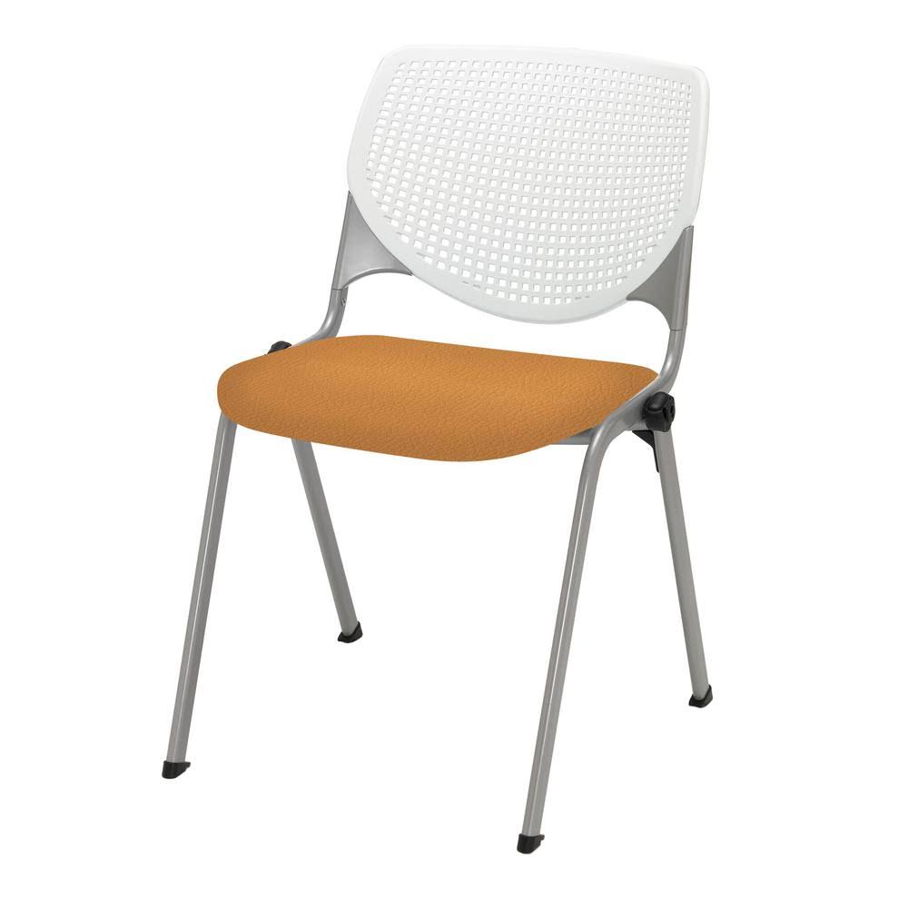 Kool Poly Stack Chair with Perforated BACK, Fiesta