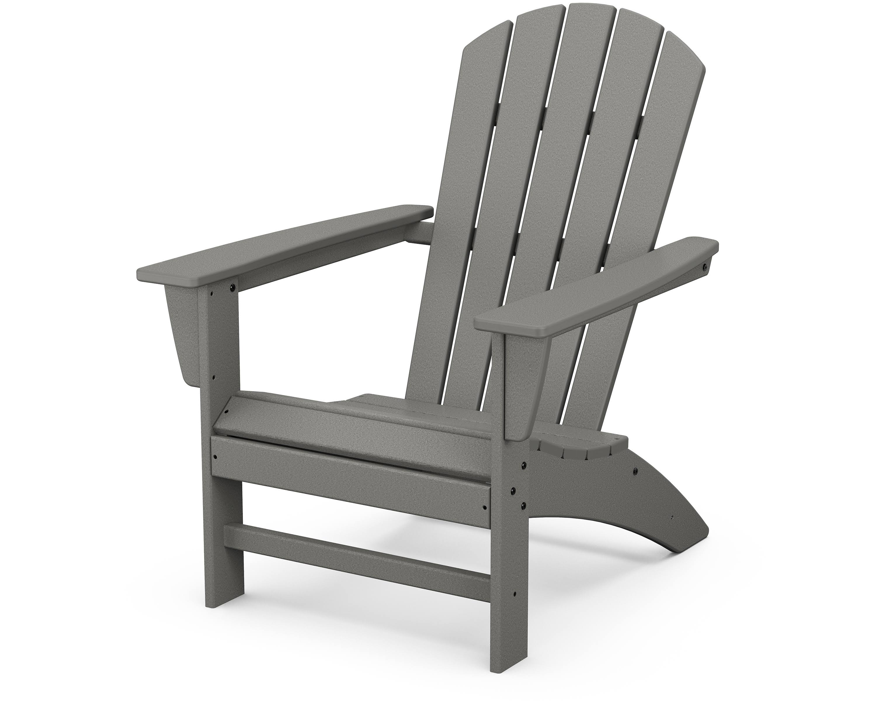 POLYWOOD Nautical Adirondack Chair, Slate Grey