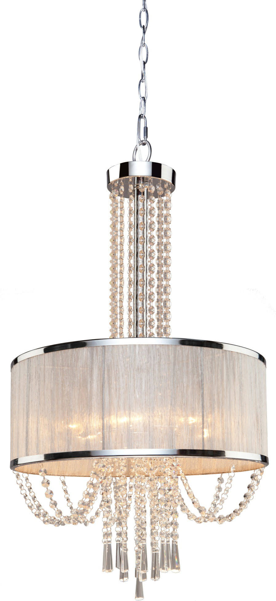 Artcraft AC10385 Valenzia 6 Light Chrome Chandelier