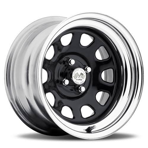 U.S. Wheel : Wheel, 022 Series Drift Daytona FWD, Steel, Chrome/Gloss Black, 17 inch x 9 Wheels