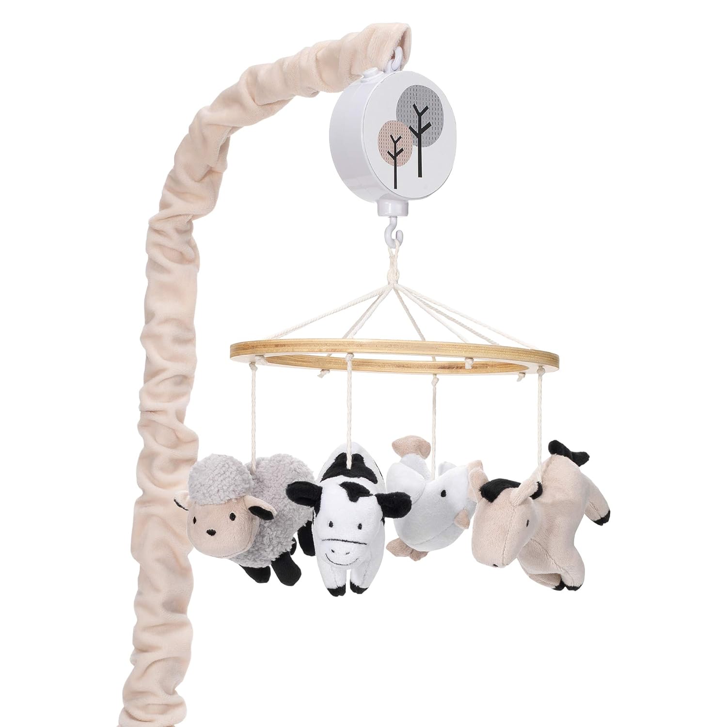 Lambs & Ivy Baby Farm Animals Musical Baby Crib Mobile Soother Toy Pack of 2