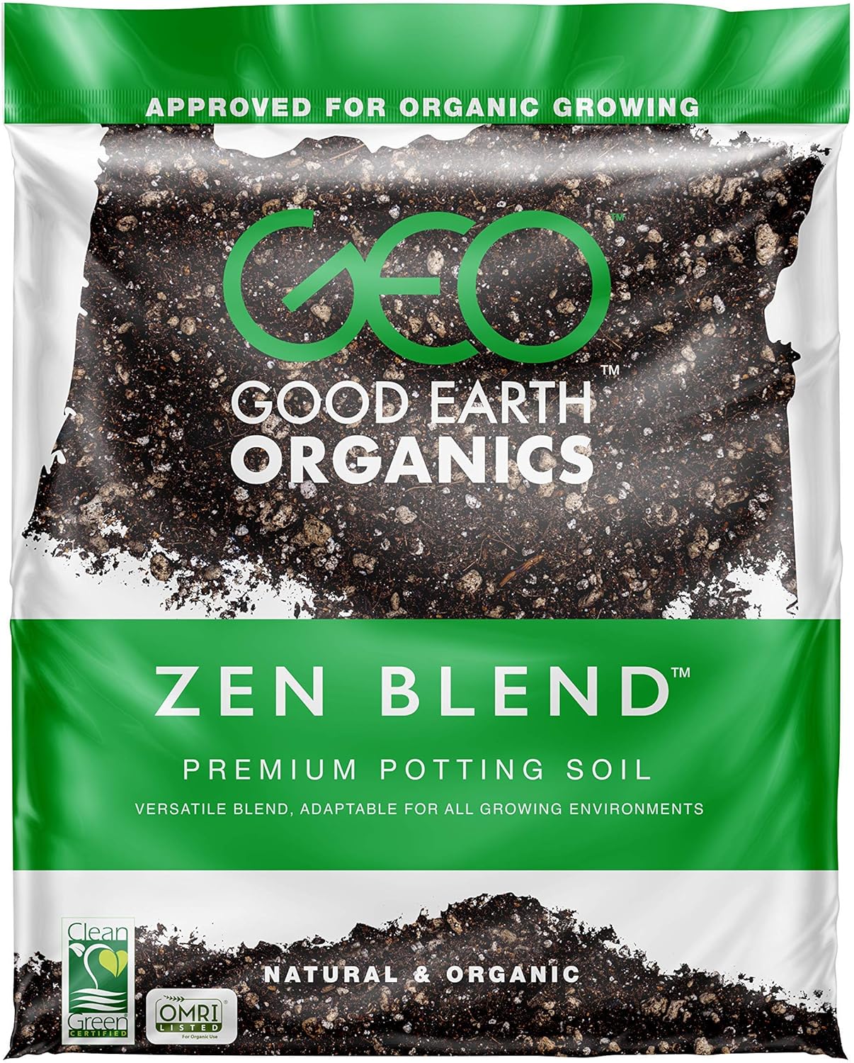 The Good Earth Organics, Zen Blend Premium Potting Soil, Organic All Purpose Seed Starter Soil for Leafy Greens, Tomatoes & Other Seedlings, Seeds and Starts (2.5 Gallon) Pack of 2