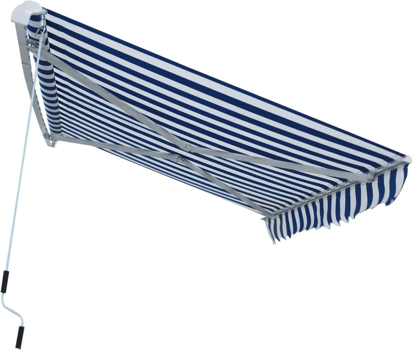 Manual Retractable Patio,Retractable Awnings for Patio, Door Window Awning Canopy Sunshade Shelter Outdoor Front Door Window Awning Patio Canopy Rain Cover UV Protected Eaves 11.8 x 8.2 FT